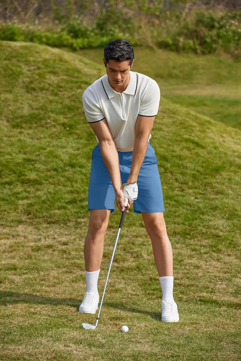COOFANDY Men's Golf Shorts 8 Inch Lightweight Quick Dry Casual Dress Shorts Hiking Travel Shorts with Pockets