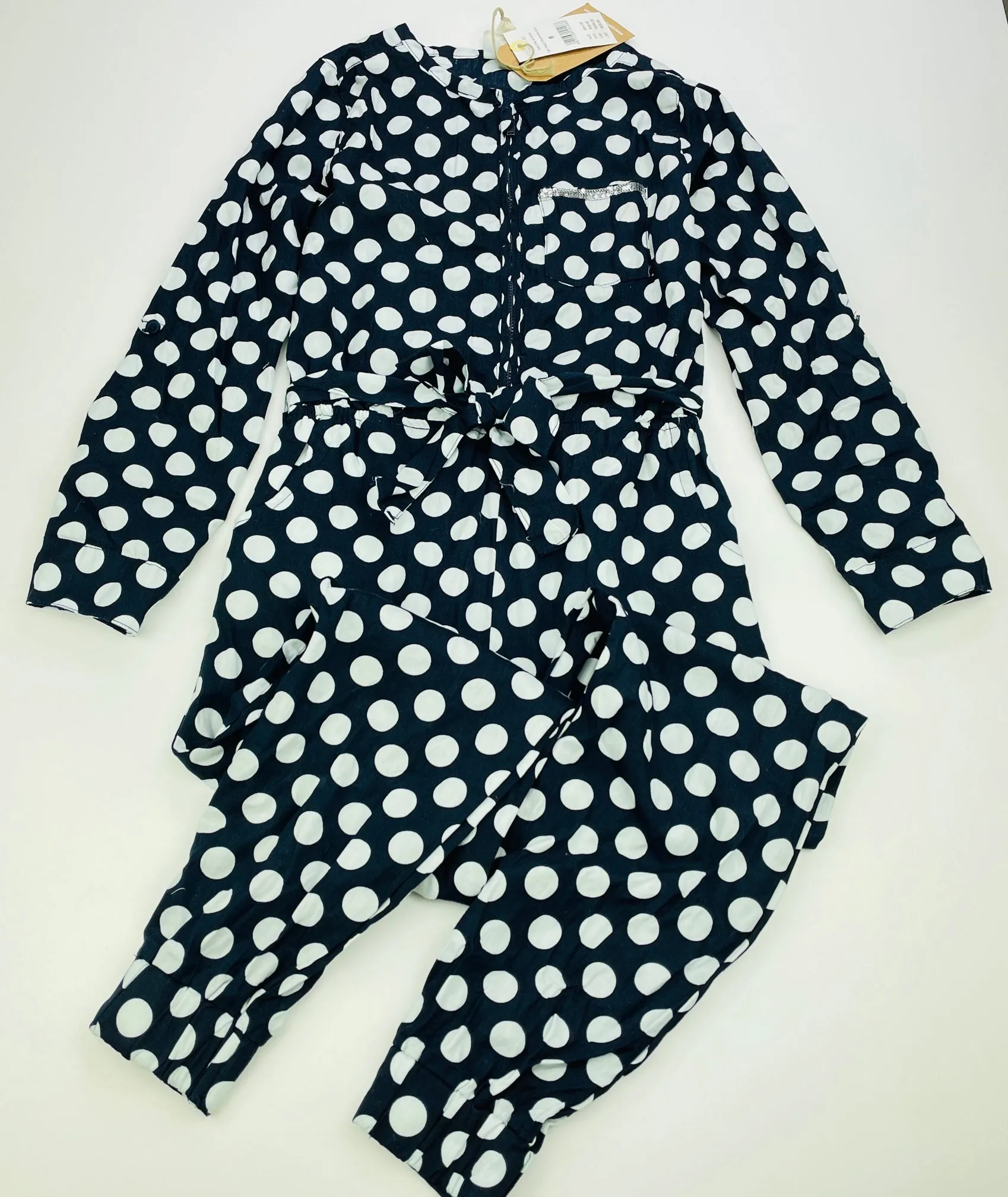 Cotton On navy lightweight cotton jumpsuit, size 8, BNWT
