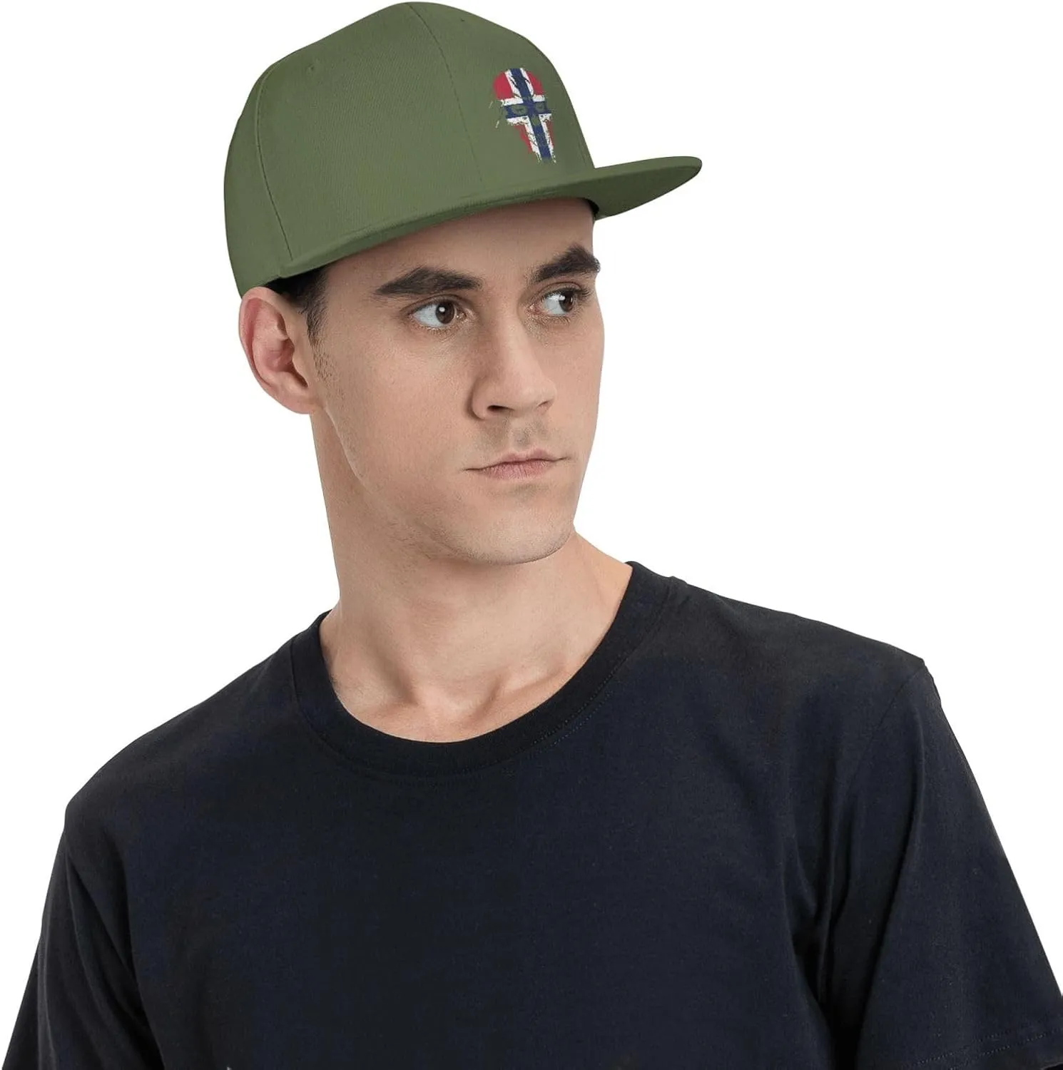 Creative Norway Patriot Skull National Flag Snapback Hats for Men Women Baseball Cap Flat Bill Brim Hat