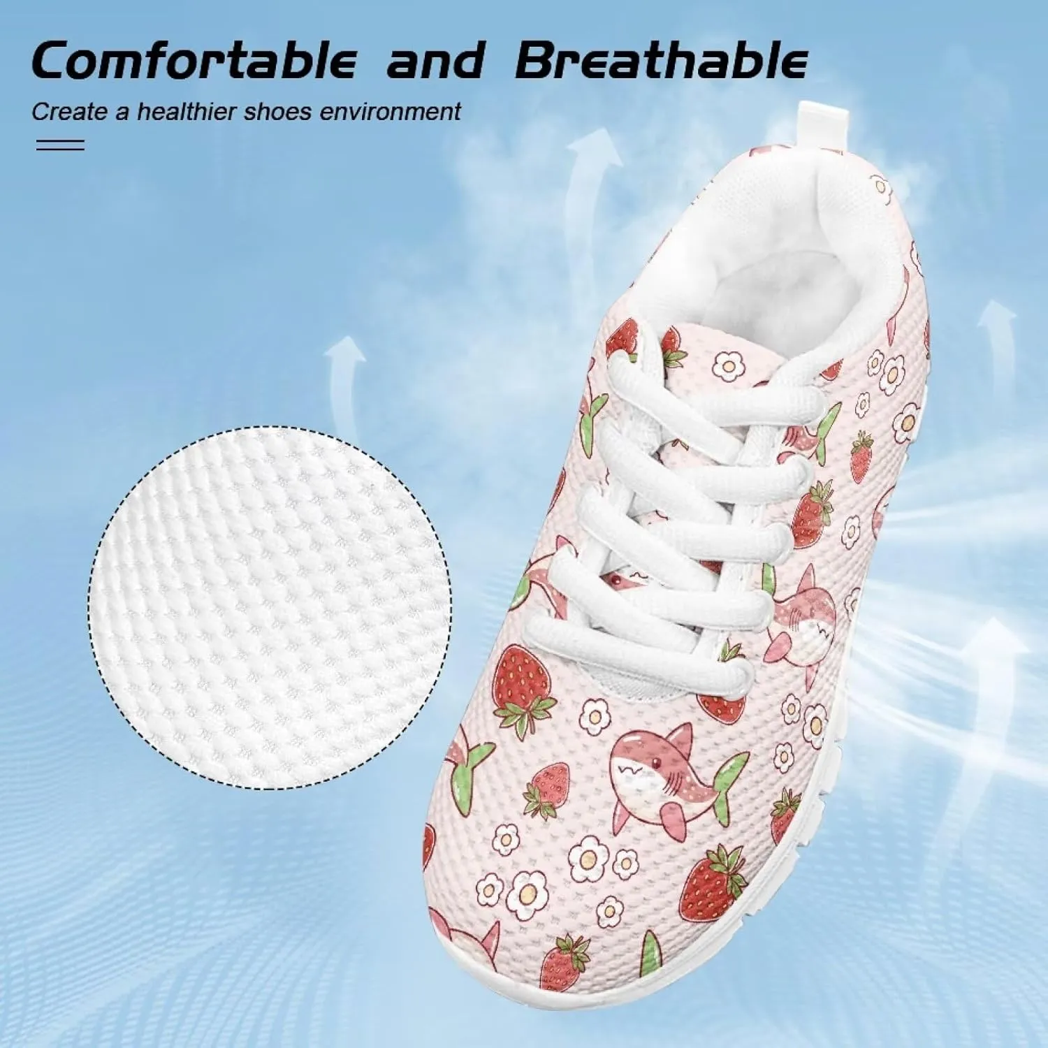 Cumagical Kids Casual Sneakers Breathable Upper Lightweight Running Shoes for Boys Girls