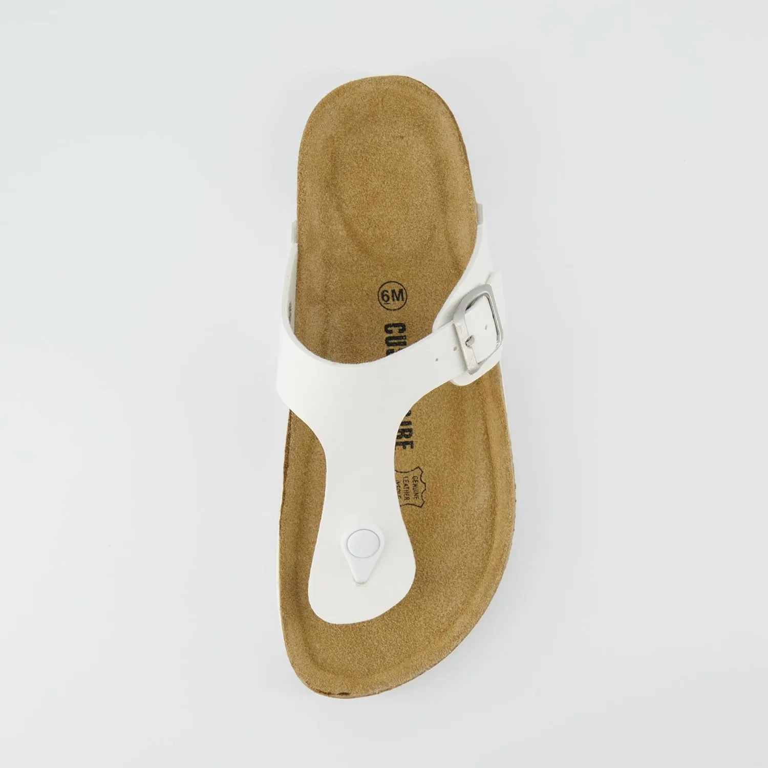 CUSHIONAIRE Women's Leah Cork Footbed Sandal With  Comfort