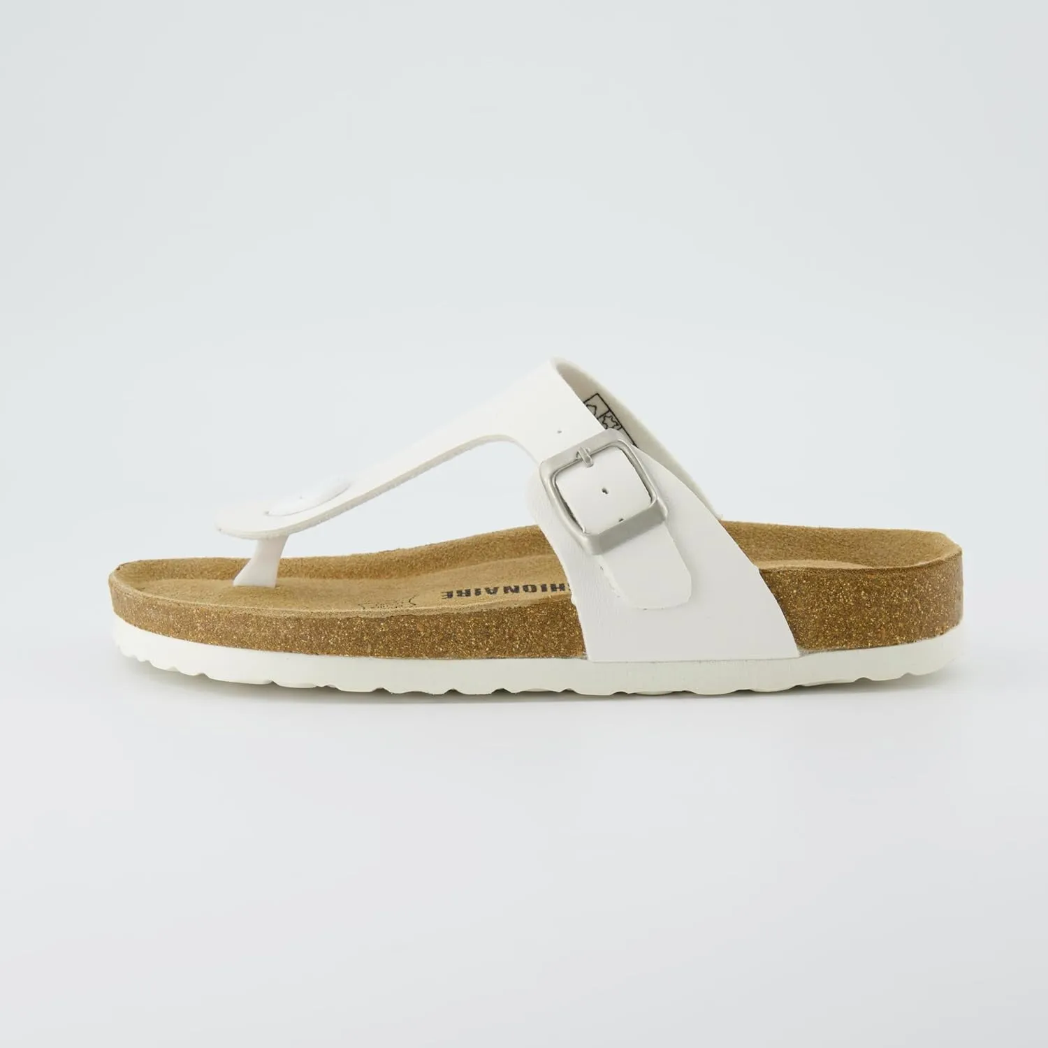 CUSHIONAIRE Women's Leah Cork Footbed Sandal With  Comfort