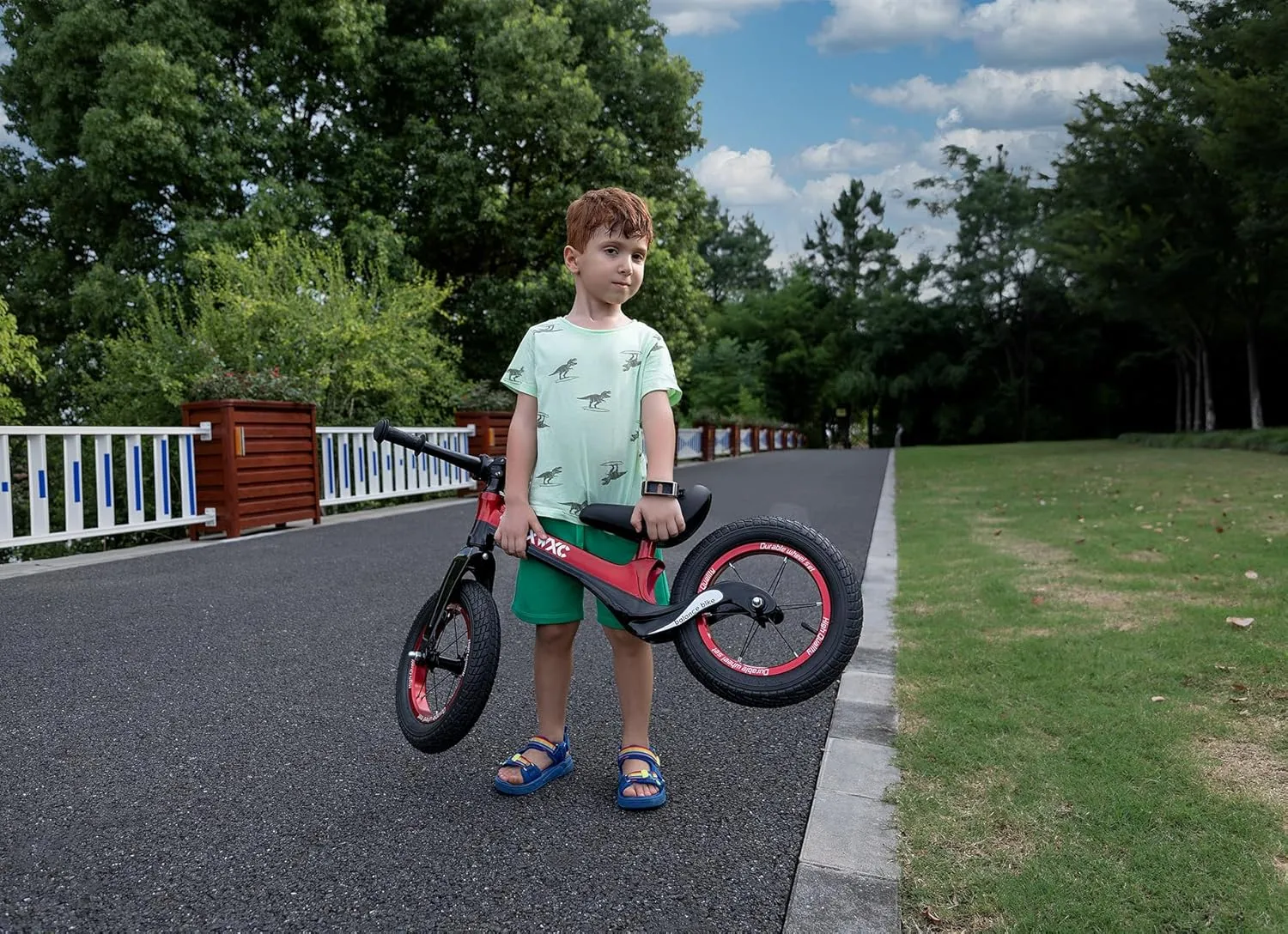 CXWXC 12" Toddler Balance Bike - Ages 24 Months to 5 Years - Kids Push Balance Bike with Footrest, No Pedal Training Bicycle - Birthday Gifts for Girls & Boys