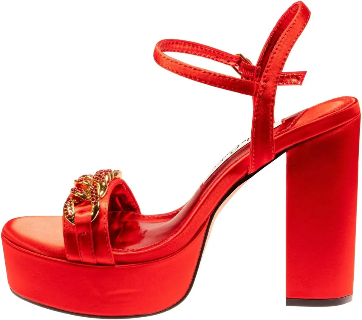 Dance Platform Sandal with Chain Ornament