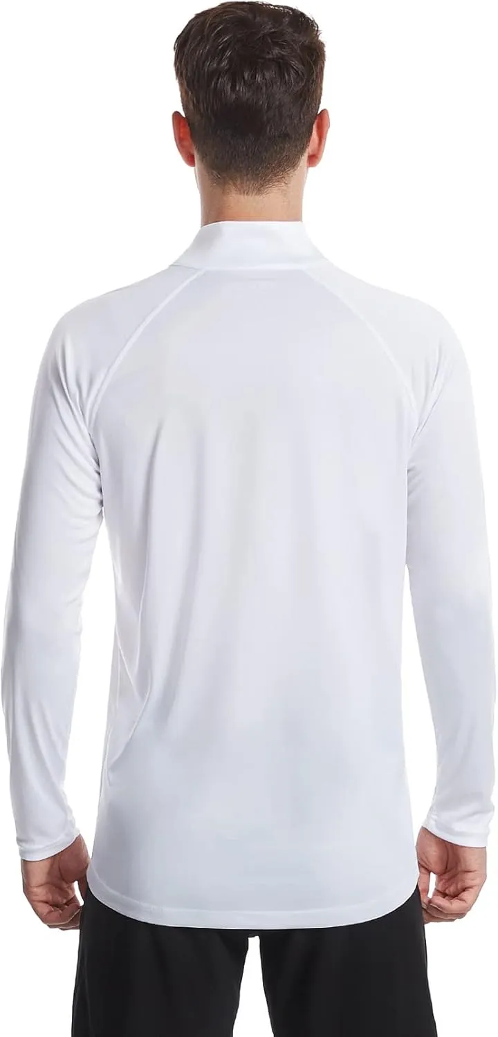 DAYOUNG Mens Zip Pullover UPF 50  Sun Protection Long Sleeve Hiking Fishing Outdoors Performance T-Shirt