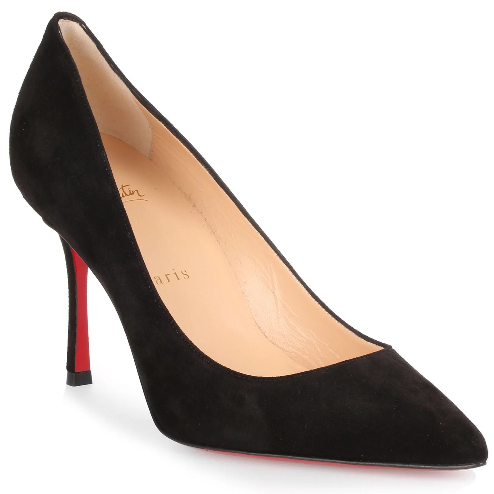 Decoltish 85 black suede pump