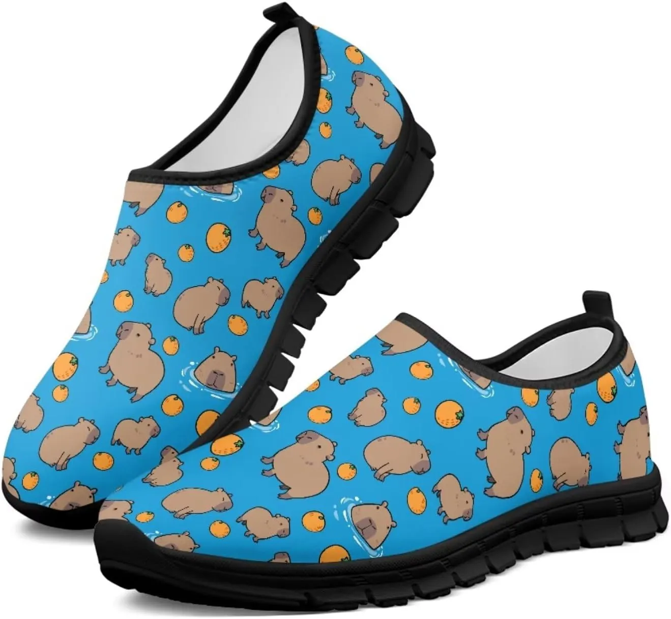 Dog Paw Print Casual Shoes for Women Slip On Low Top Flat Sneakers Breathable Mesh Footwear for Walking