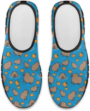 Dog Paw Print Casual Shoes for Women Slip On Low Top Flat Sneakers Breathable Mesh Footwear for Walking