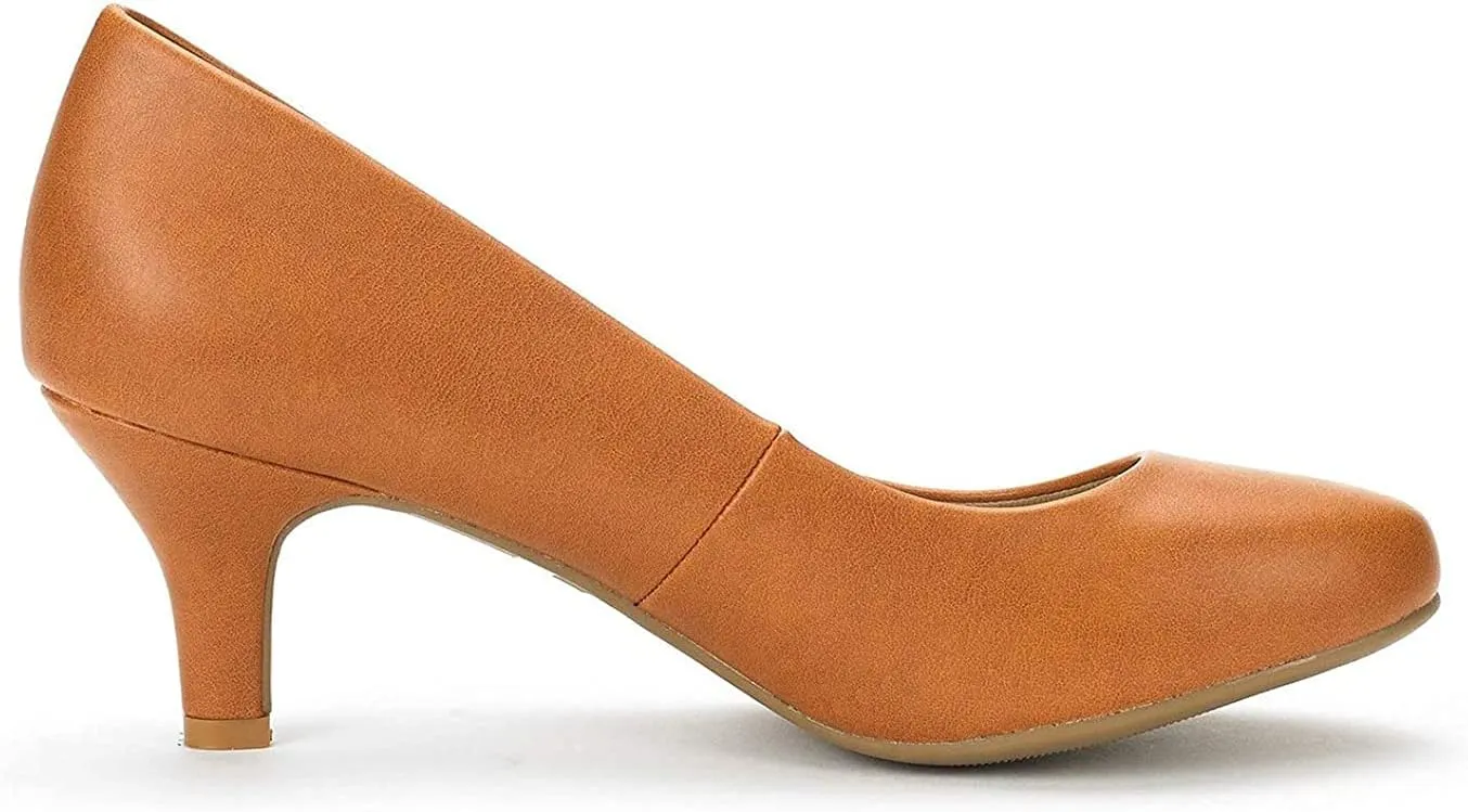 DREAM PAIRS Women's Dress Comfortable Low Heel Pump Shoes