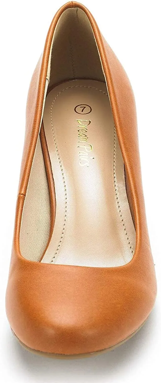 DREAM PAIRS Women's Dress Comfortable Low Heel Pump Shoes