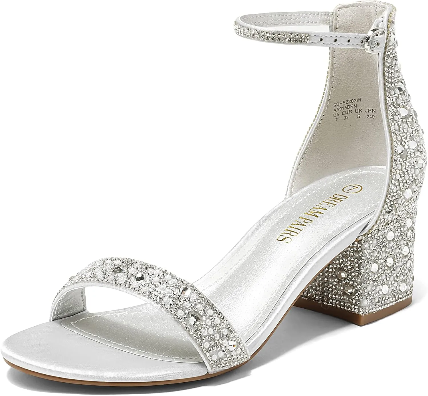 DREAM PAIRS Womens Low-Chunk Low Heel Pump Sandal