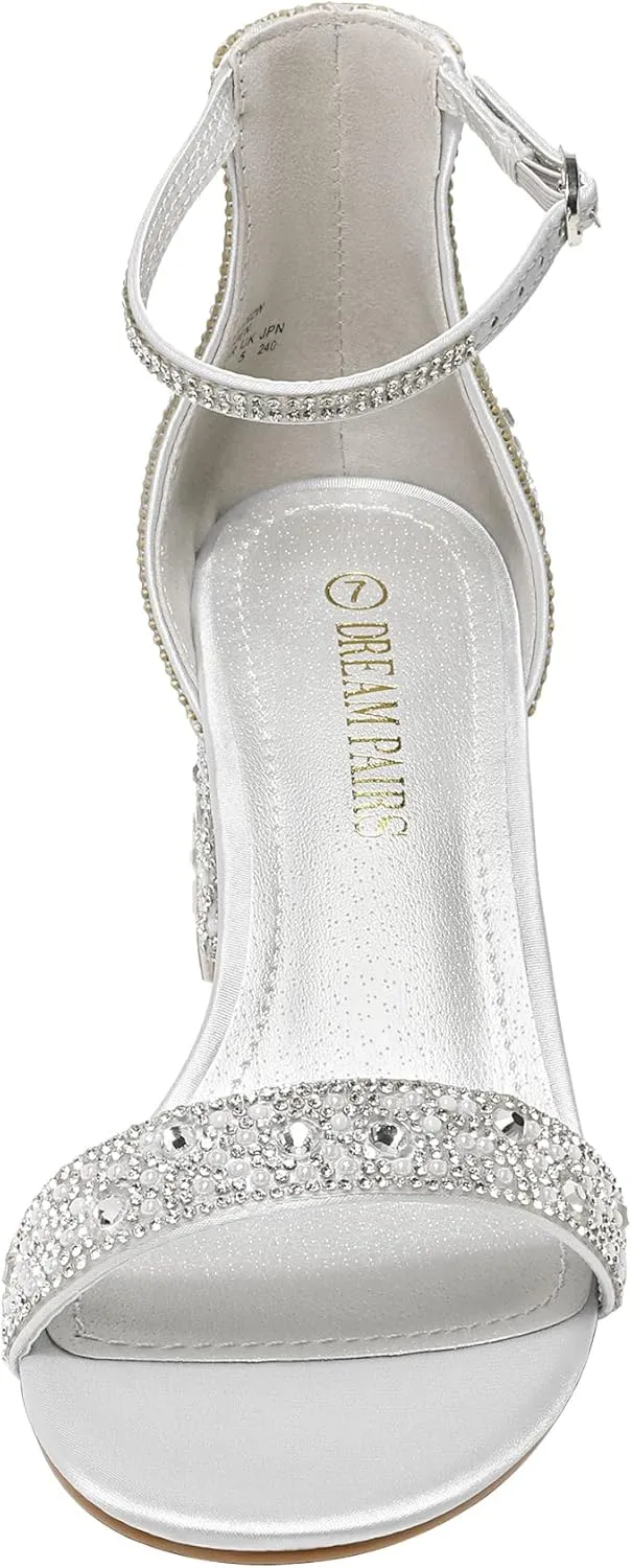 DREAM PAIRS Womens Low-Chunk Low Heel Pump Sandal