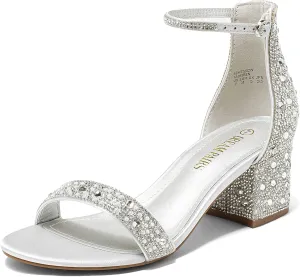 DREAM PAIRS Womens Low-Chunk Low Heel Pump Sandal