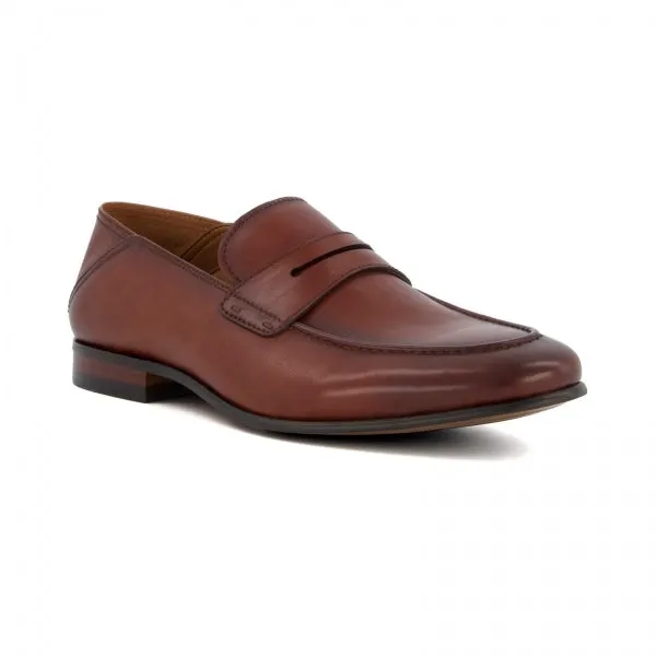 Dune London SYNC Mens Leather Loafers Tan