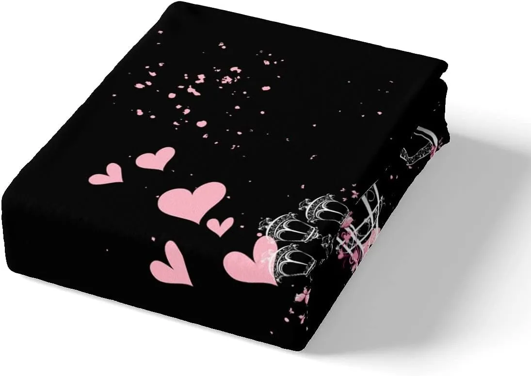 Eiffel Tower Fitted Sheet Chic Paris Bedding Set Romantic Theme Bed Sheet Set for Boys Girls Kids Teens Black Pink Bedroom Decor Modern French Style Bed Cover Bedding Sheet King Size 4Pcs