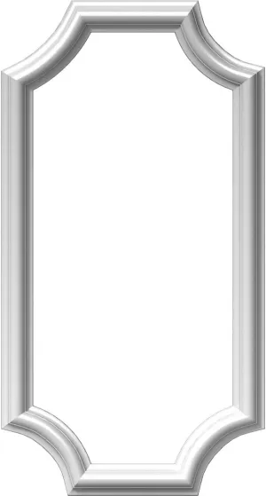 Ekena Millwork PNL12X24AS-02-CASE-4 Ashford Molded Scalloped Wainscot Wall Panel, 12"W x 24"H x 1/2"P, Factory Primed White, 4 Count