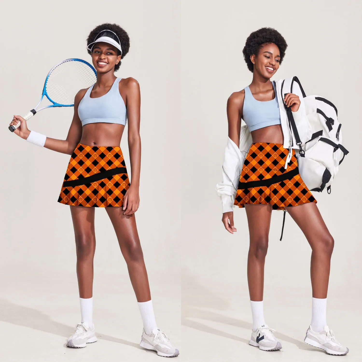 Ekouaer Tennis Skirts for Women Pleated Athletic Golf Skorts Skirt with Shorts Pockets Lightweight Running Workout Skirt
