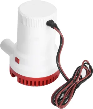Electric Bilge Pump Efficient High Capacity Boat Water Drain Pump, Suitable for Marine Use ABS Material