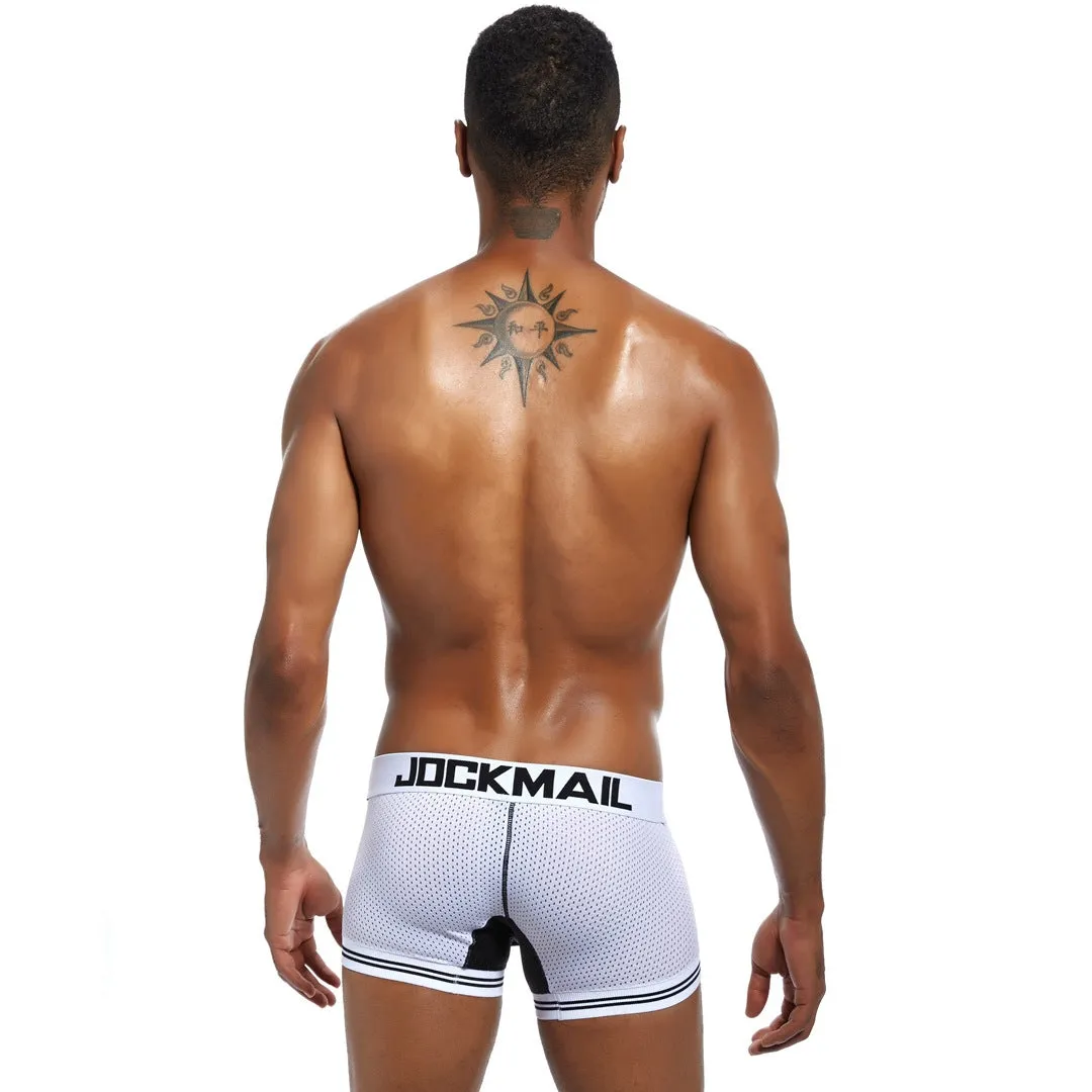 Erotic dry and breathable mesh flat corner underwear