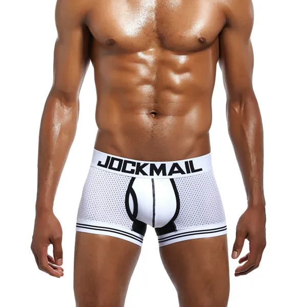 Erotic dry and breathable mesh flat corner underwear