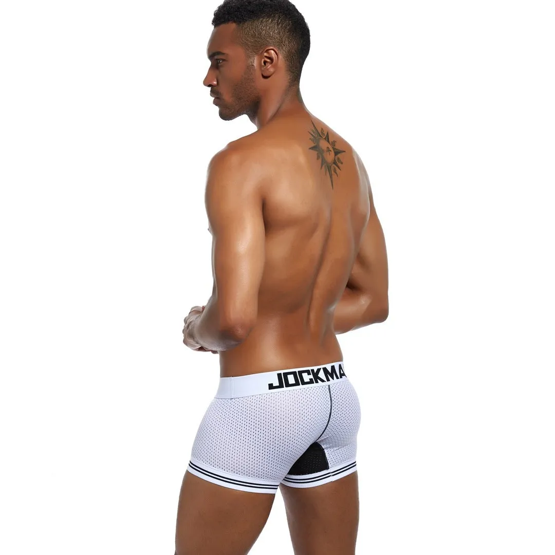 Erotic dry and breathable mesh flat corner underwear