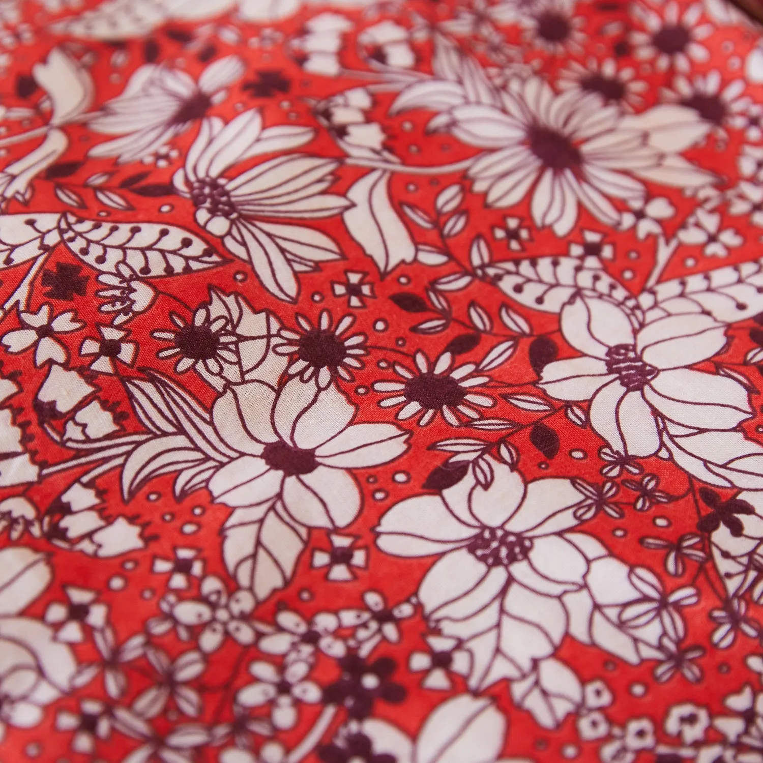 Evette Cotton Flat Sheet - Scarlet