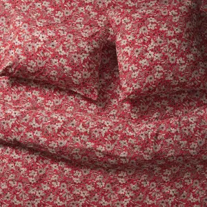 Evette Cotton Flat Sheet - Scarlet