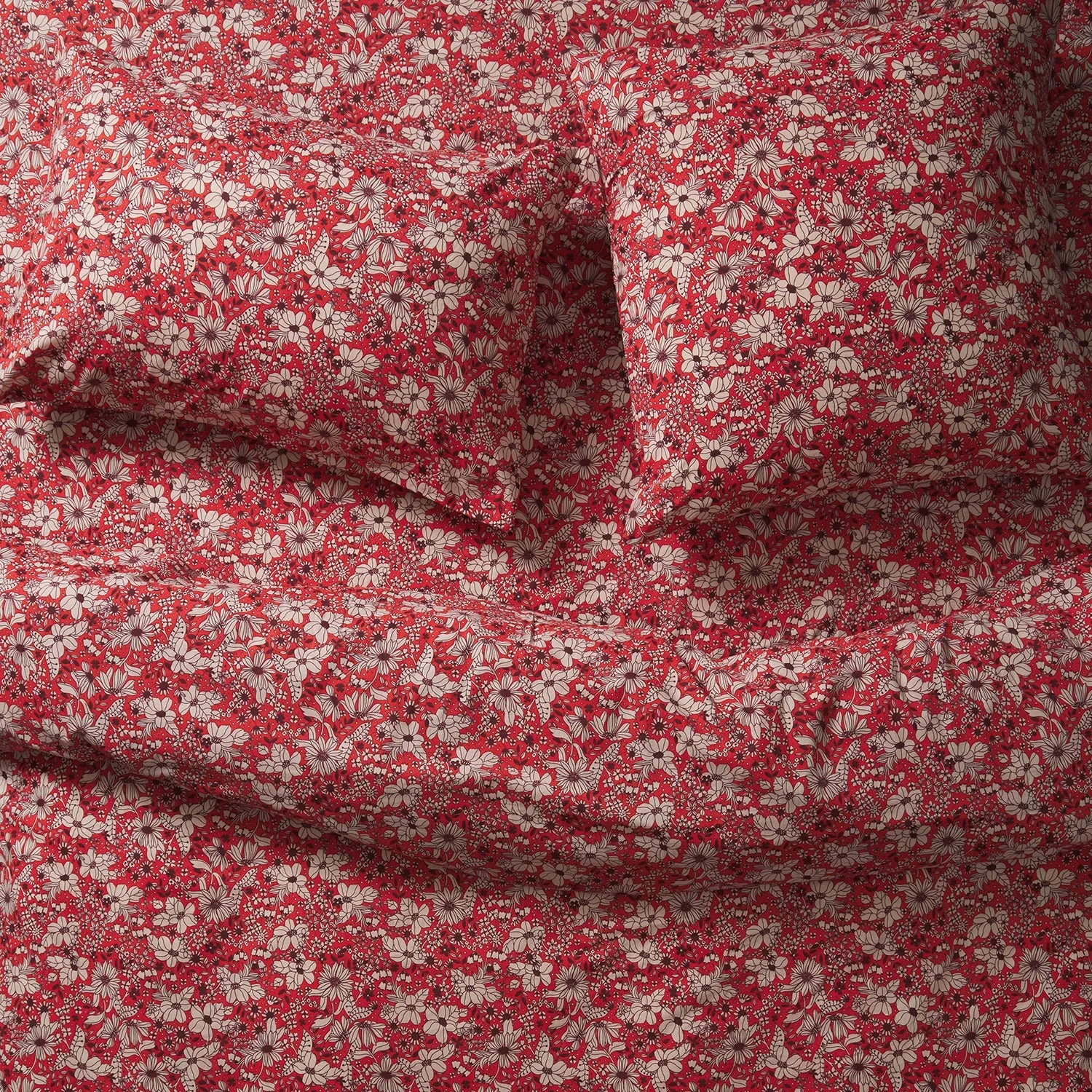 Evette Cotton Sheet - Scarlet Fitted Sheet