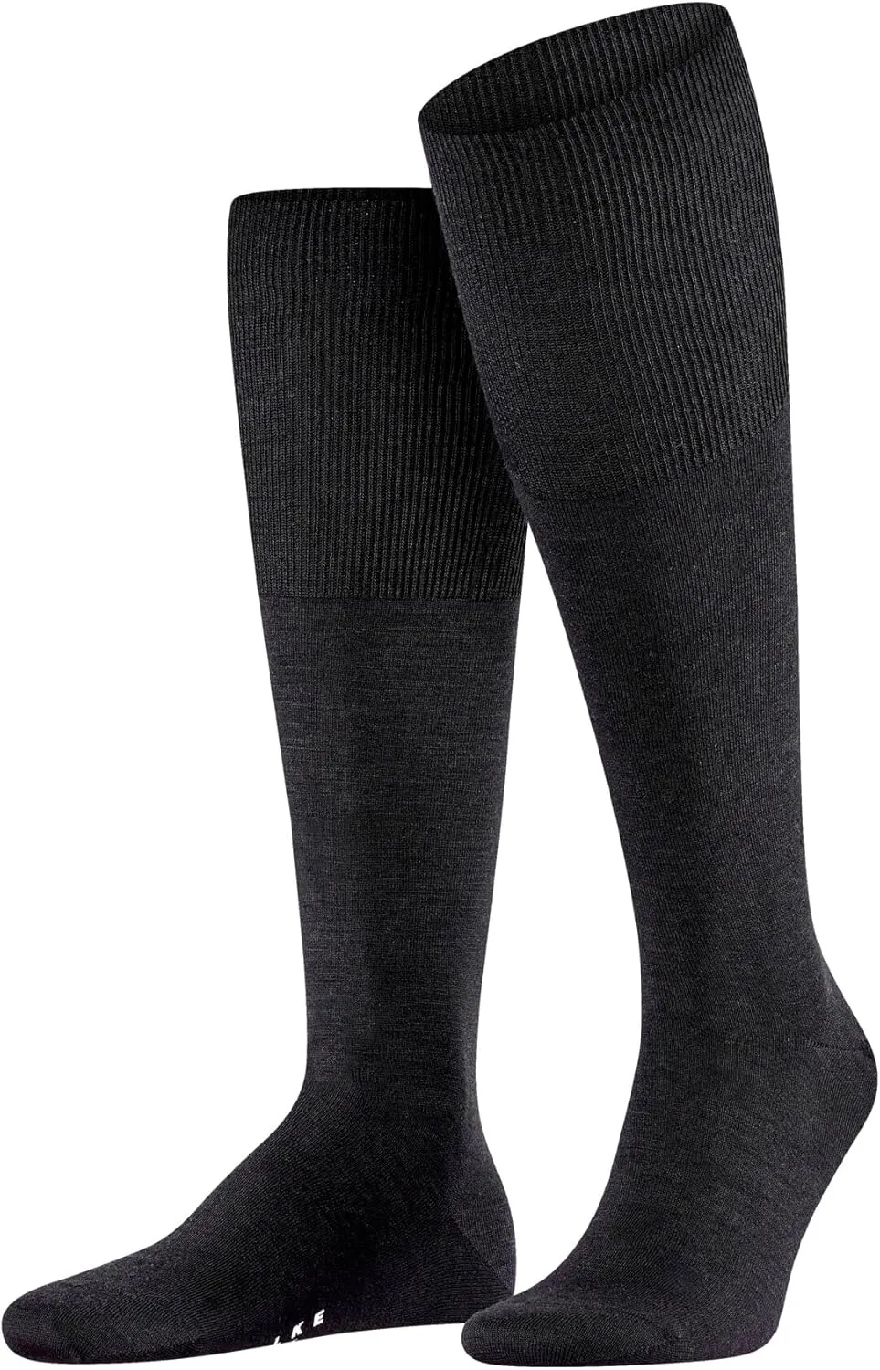 FALKE Men's Airport Knee-High Socks, Breathable, Merino Wool Cotton, Light Formal Socks, Work or Leisure Clothing, 1 Pair