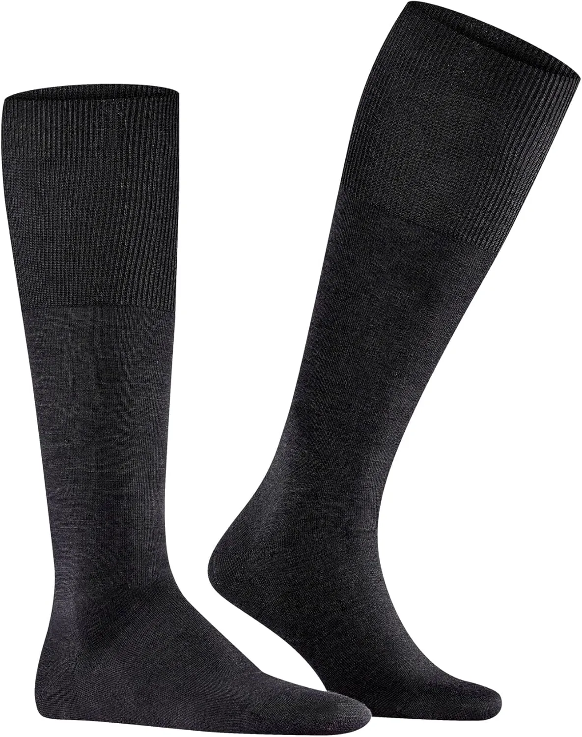 FALKE Men's Airport Knee-High Socks, Breathable, Merino Wool Cotton, Light Formal Socks, Work or Leisure Clothing, 1 Pair