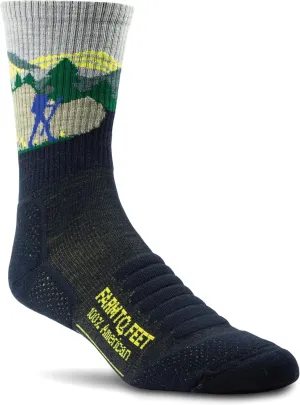 Farm to Feet Unisex Blue Ridge 3/4 Lightweight Technical Hike Merino Wool Crew Socks