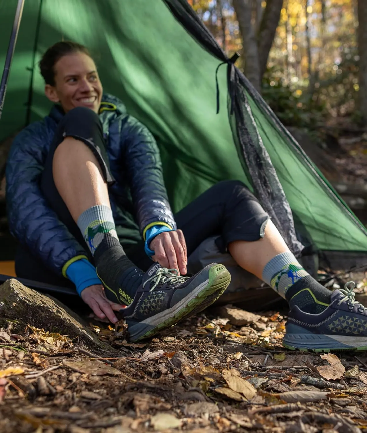 Farm to Feet Unisex Blue Ridge 3/4 Lightweight Technical Hike Merino Wool Crew Socks