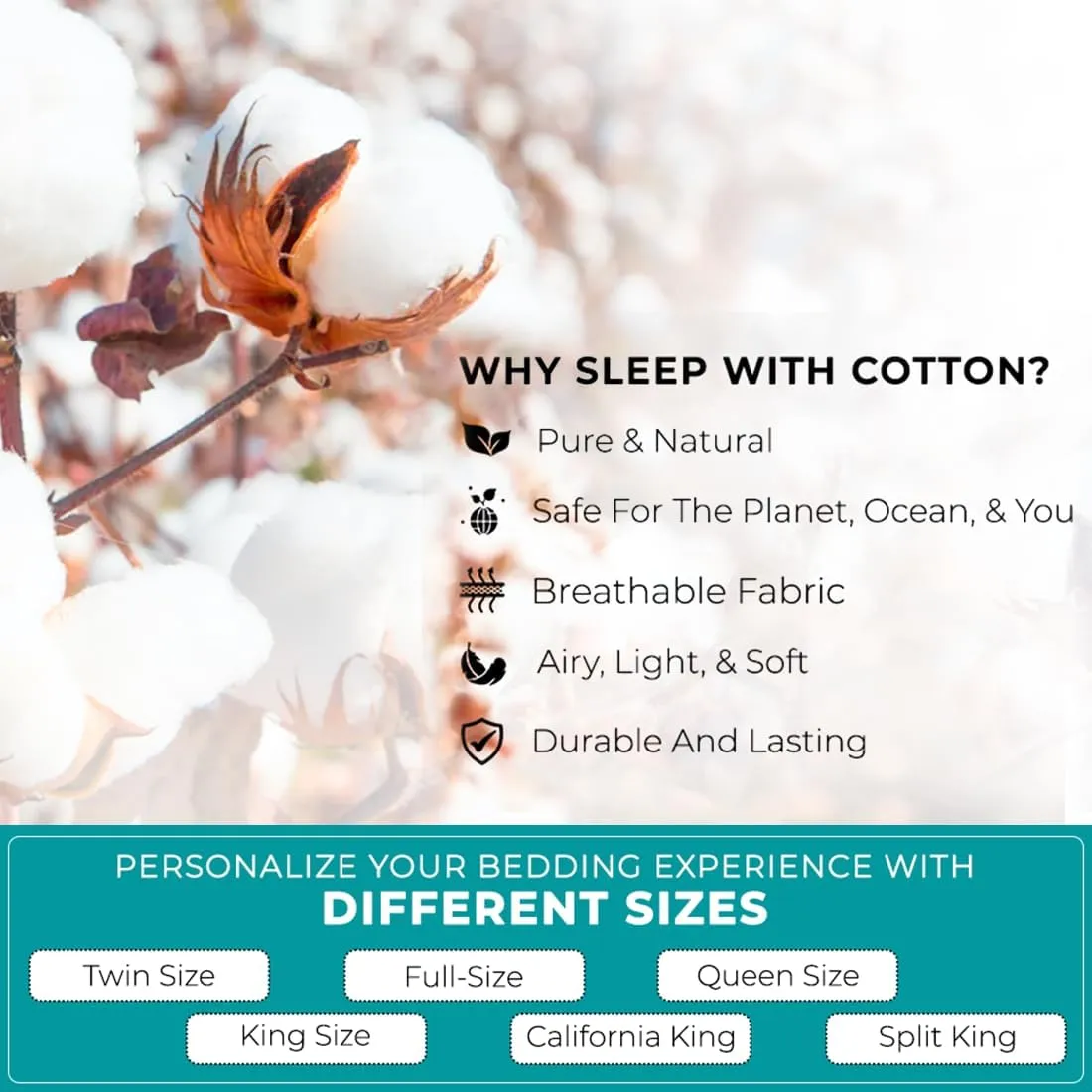 Feather & Stitch 500 TC King Size Damask Bed Sheet Set, 100% Cotton Soft Breathable Bedsheets, 4 Piece 18" Deep Pockets Sateen Weave Striped Bedding Mattress Resort Hotel Luxury- (Solid White, King)