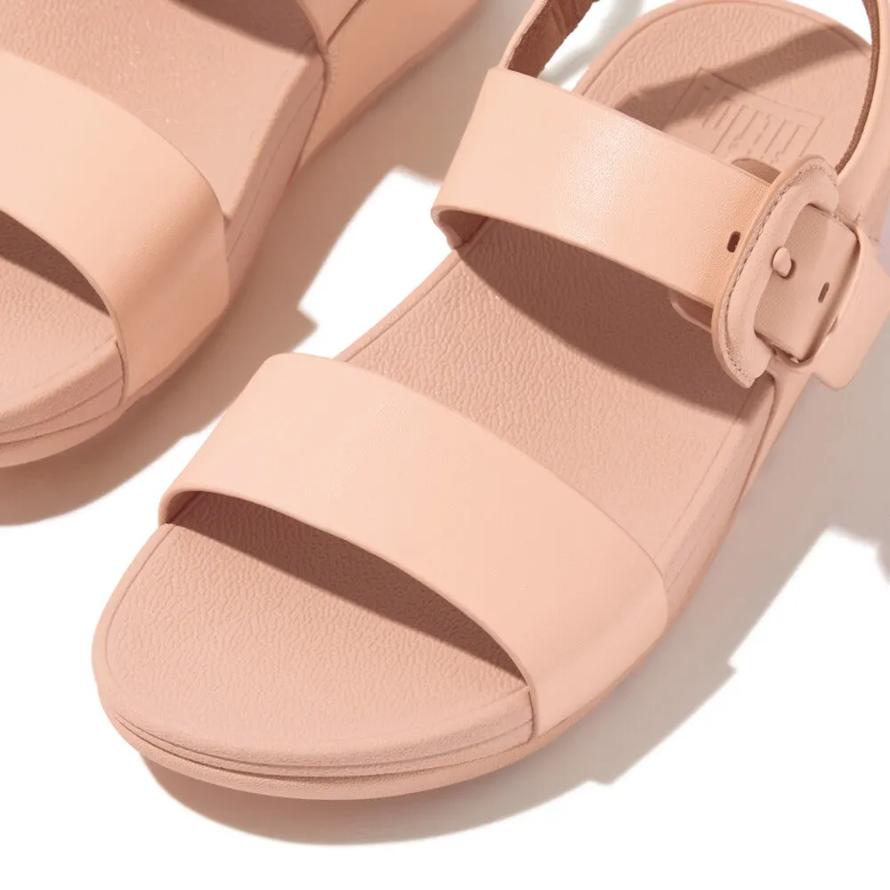 Fitflop Lulu Covered Buckle Leather Back Strap Sandal Blushy