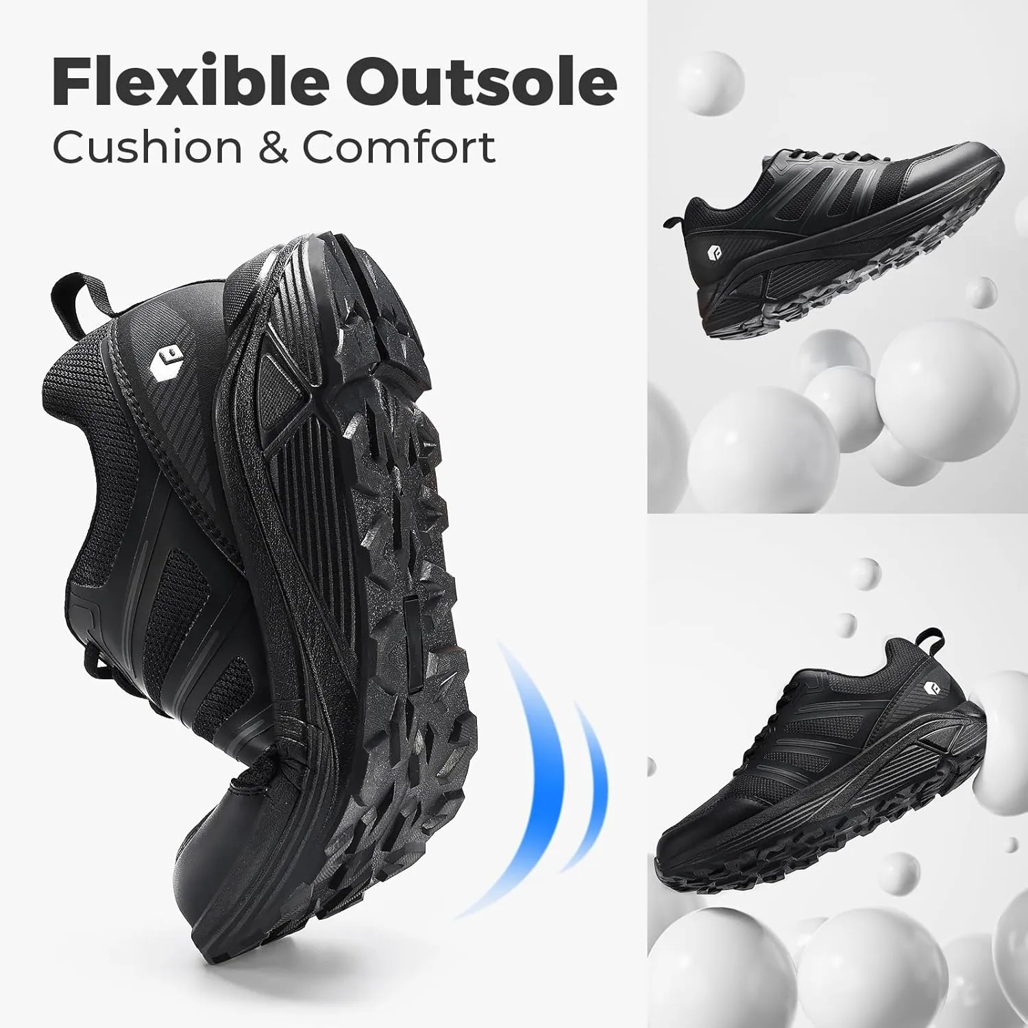 FitVille Wide Toe Box Sneakers for Men - Lightweight, Breathable Running Shoes for Diabetic Men, Flat Feet, Heel Pain & Plantar Fasciitis Relief