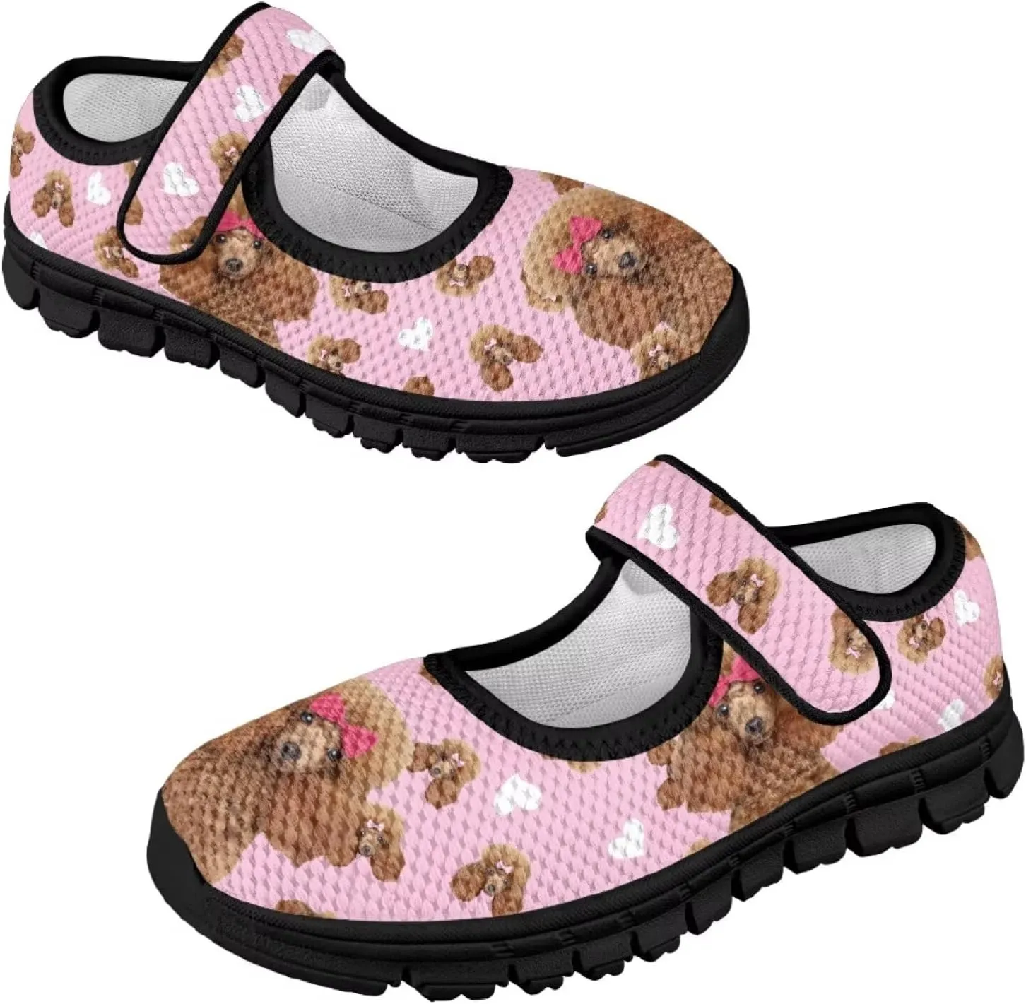 Forchrinse Funny Dachshund Print Girls Mary Jane Flats Comfort Wide Dressy Shoes for Kids/Toddler Sneakers Breathable School Shoes Size 11-2.5