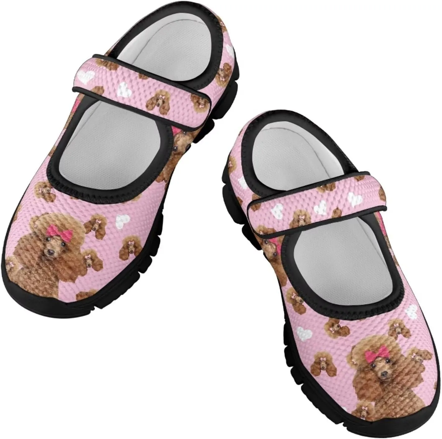 Forchrinse Funny Dachshund Print Girls Mary Jane Flats Comfort Wide Dressy Shoes for Kids/Toddler Sneakers Breathable School Shoes Size 11-2.5