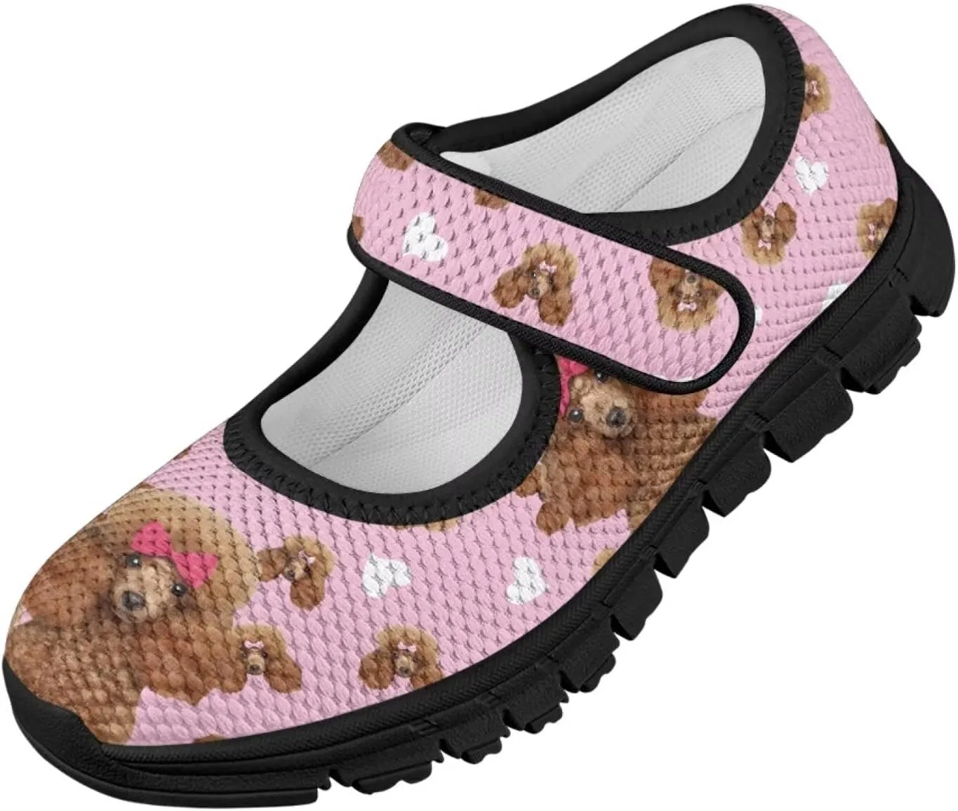 Forchrinse Funny Dachshund Print Girls Mary Jane Flats Comfort Wide Dressy Shoes for Kids/Toddler Sneakers Breathable School Shoes Size 11-2.5