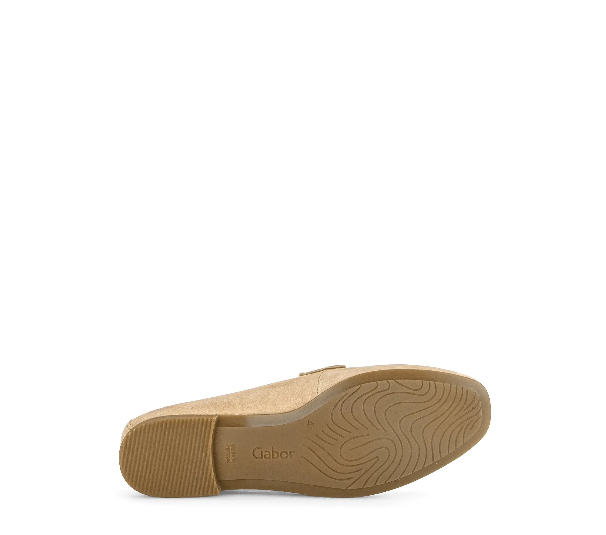 GABOR - 65.210.14 FLAT LOAFER (JEWEL DETAIL) - BEIGE NUBUCK