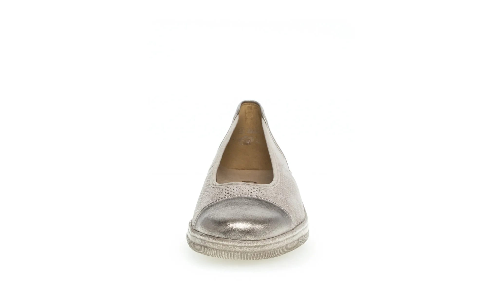 GABOR - 66.042.62 LOW WEDGE SLIP ON SHOE (G FIT) - GOLD METALLIC