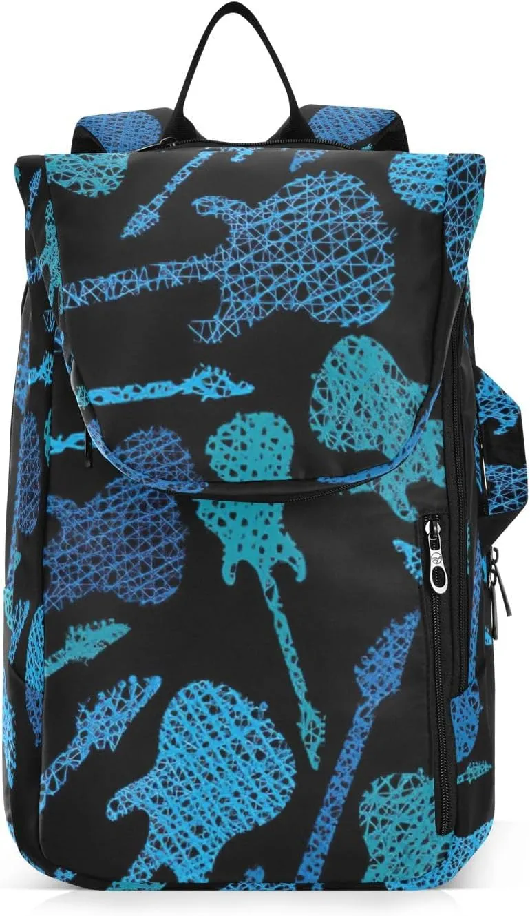 GAIGEO Basketball Sports Doodles Black Tennis Racket Backpack, Large Capacity Pickleball Holder, Various Storage Methods