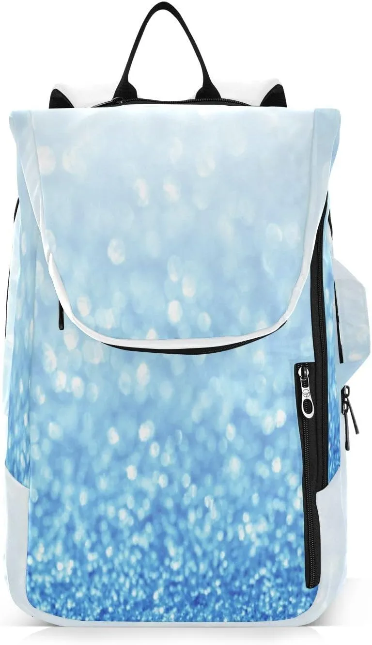 GAIGEO Dark Blue Sky Glitter Stars Sport Bag, Large Capacity Pickleball Ball Holder, Various Storage Methods