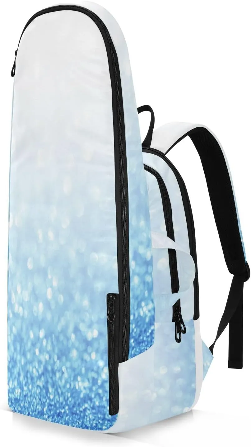 GAIGEO Dark Blue Sky Glitter Stars Sport Bag, Large Capacity Pickleball Ball Holder, Various Storage Methods