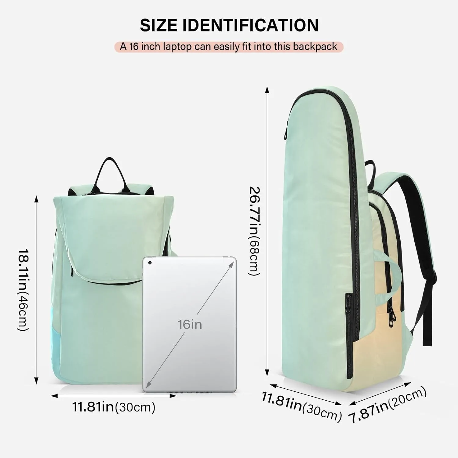 GAIGEO Teal Turquoise Glitter Sparkle Racket Bag, Multilayer Design Pickle Ball Bag, Sports and Daily Use
