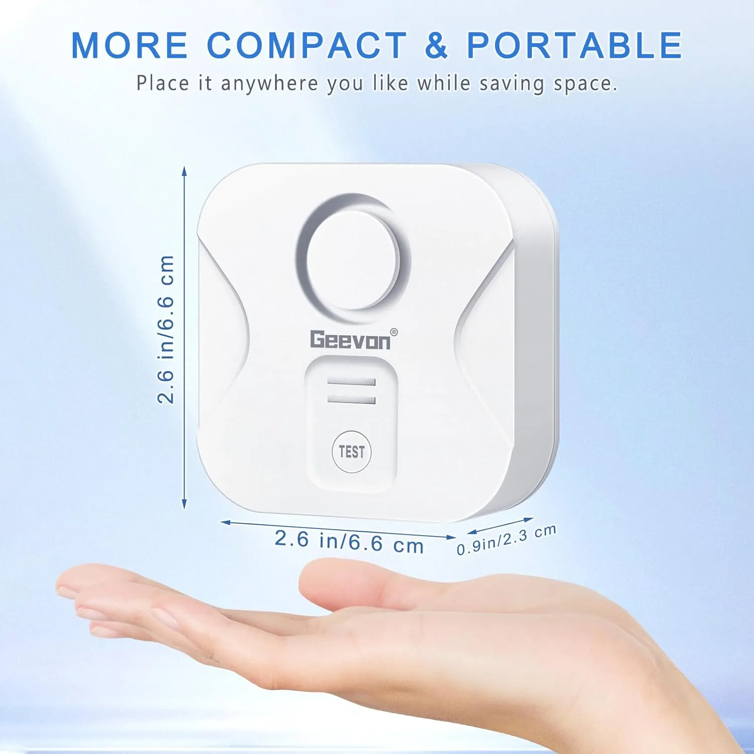 Geevon 5 Pack Water Leak Detectors for Home, 100dB Loud Water Alarm Sensor Leak Detection with Drip Alert for Basements, Laundry Rooms, Kitchen, IP56 Waterproof(Battery Included)