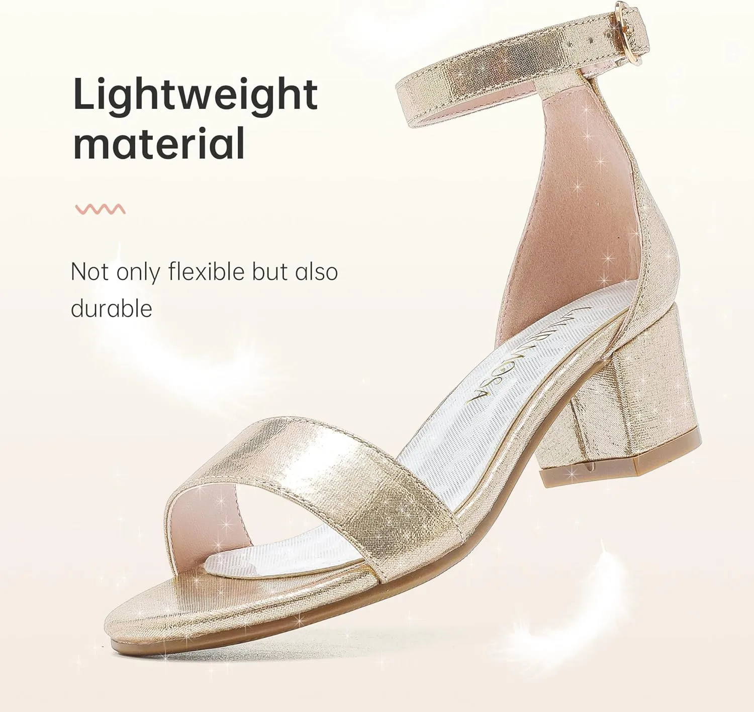 Girls High Heels Sandal for Girls Open Toe Ankle Buckle Strap Dress Shoes for Little Big Kids in Wedding Party Block Chunky Pump Sandals