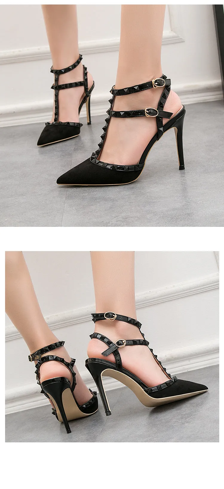 Gladiator Pointed-Toe Pumps