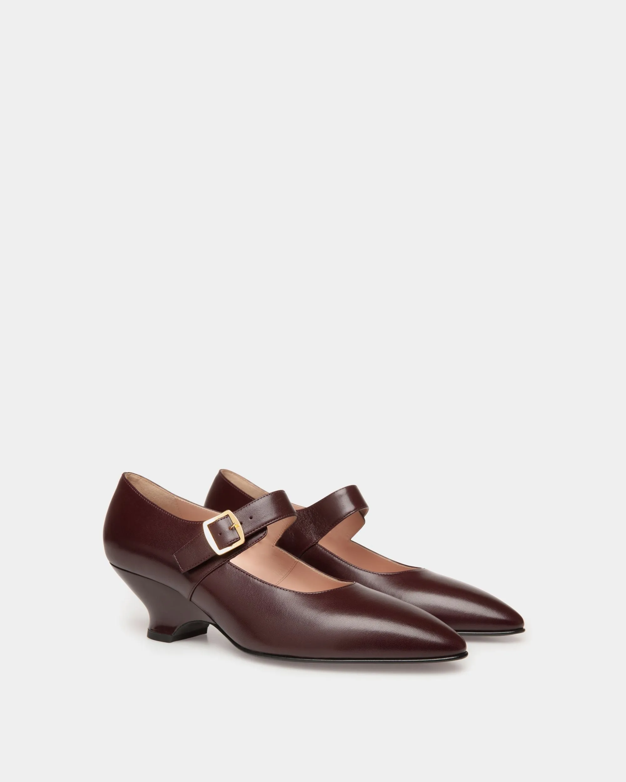 Glendy Pump in Deep Burgundy Leather