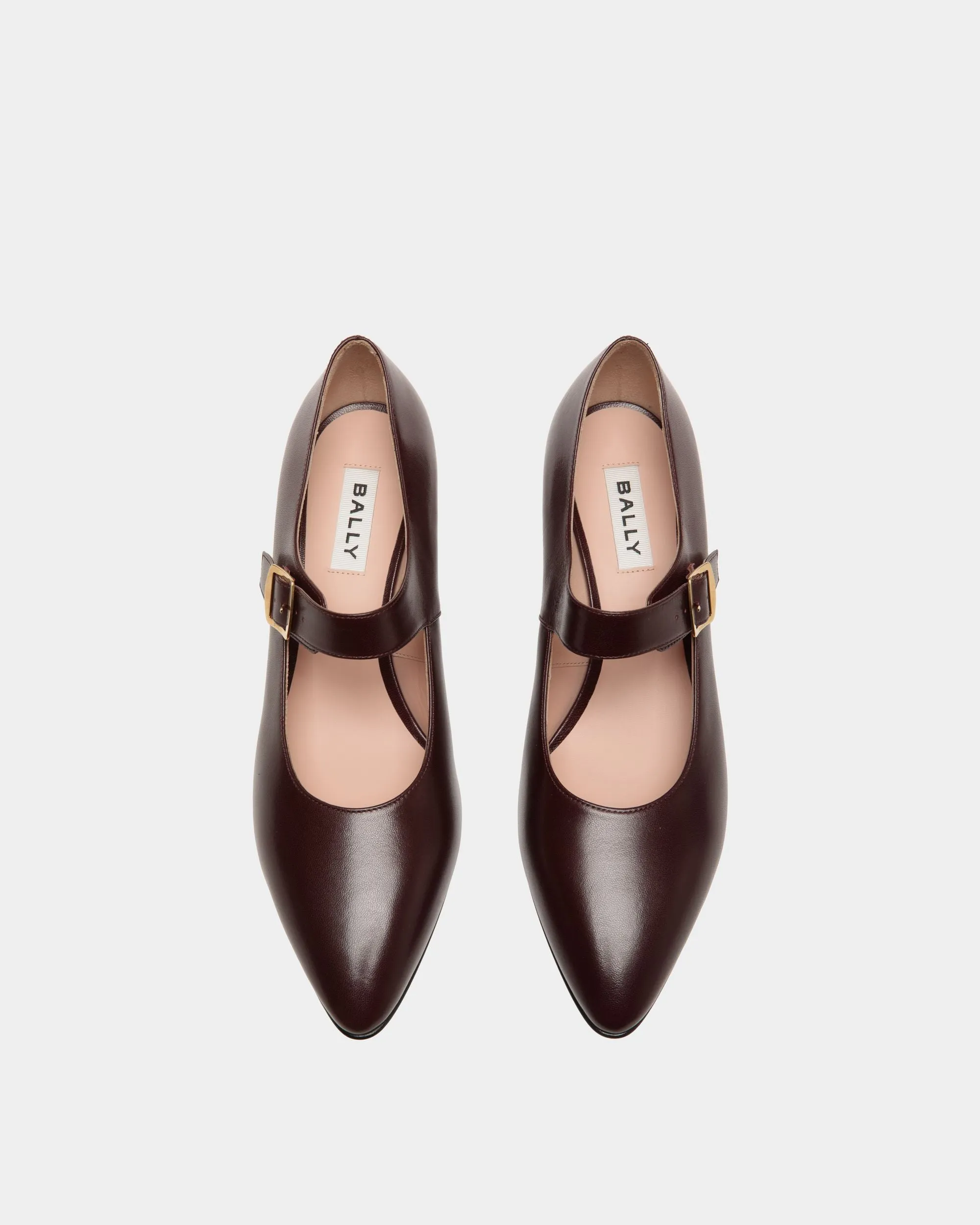 Glendy Pump in Deep Burgundy Leather