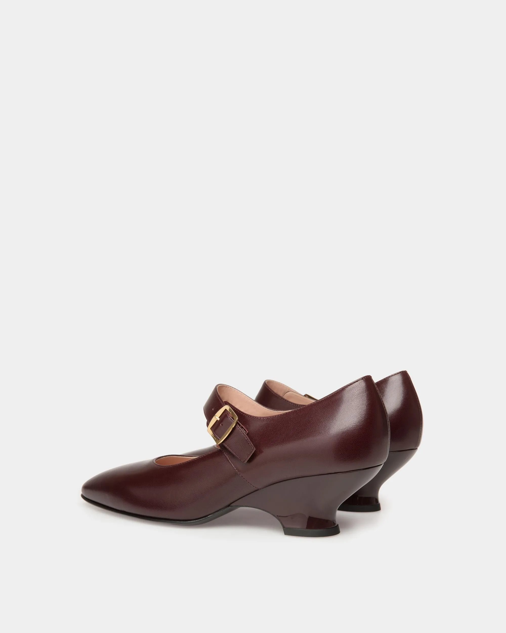 Glendy Pump in Deep Burgundy Leather